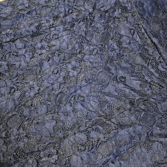 Torrid Special Occasion Navy Lace Short Sleeve Fit & Flare Formal Gown - Picture 5 of 5